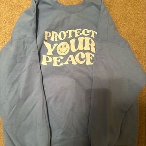 Blue Graphic Sweatshirt